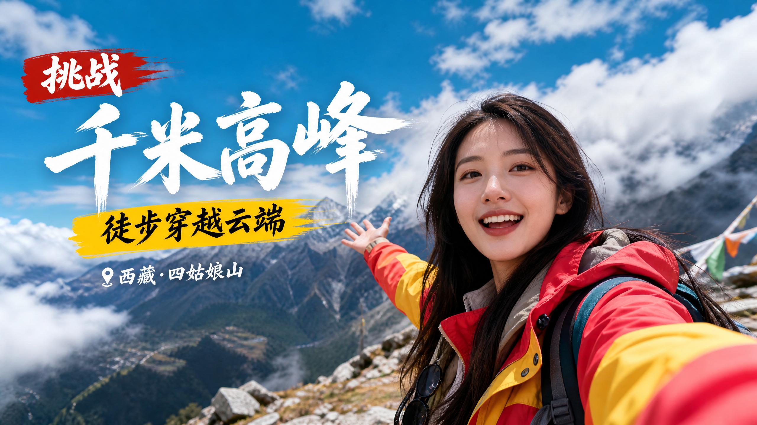 糖心 【旅行视频vlog】挑战千米高峰！西藏四姑娘山徒步穿越云端完整记录